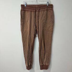 James Perse Los Angeles Mixed Media Pant Jogger Brown Clay 3 (Large) Cotton
